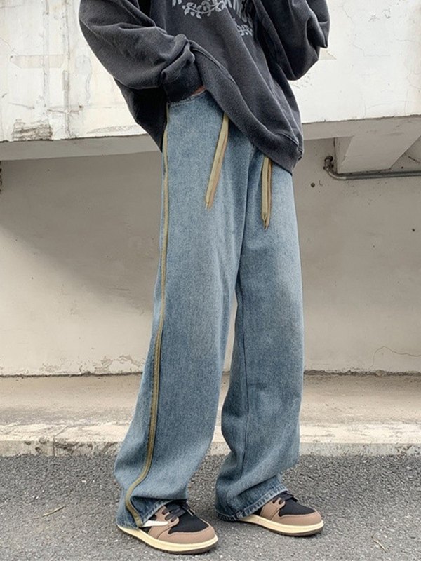 Lose Jeans mit Seitenstreifen für Herren-1