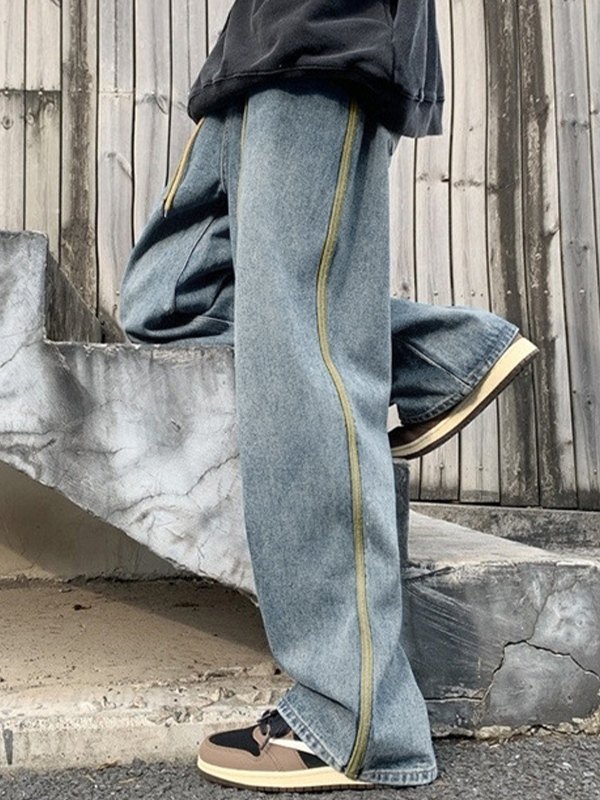 Lose Jeans mit Seitenstreifen für Herren-4