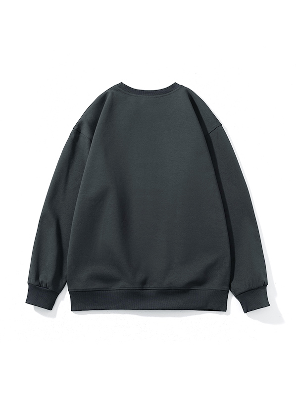 Einfarbiges Herren-Sweatshirt aus bequemer Baumwolle mit Rundhalsausschnitt-1