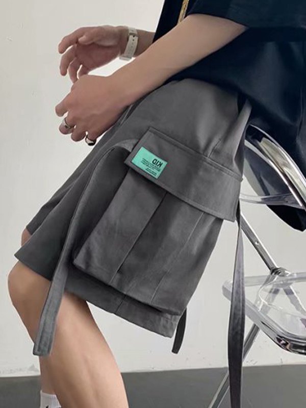 Lässige Cargo-Shorts mit geradem Bein für Herren-1